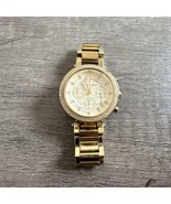 Michael Kors Watch Women Parker Chronograph Gold Dial Gold Tone MK5354 - $49.87