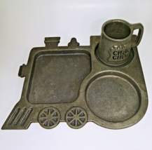Vintage 1975 York Metal Crafters Child’s Train Plate Cup - $17.09