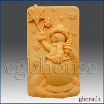 egbhouse, 2D Silicone Soap Mold, plaster mold - Frosty with Snowflakes - £20.89 GBP