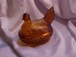 LE Smith Amber Hen on Nest Covered Dish Original Box - £30.50 GBP