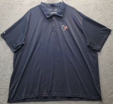 NFL Houston Texans Antigua Polo Shirt Football Men&#39;s 3XL Multi Striped Collared - £15.70 GBP