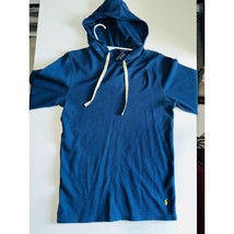 Polo Ralph Lauren Hooded T-Shirt Men&#39;s Small Blue Cotton Long Sleeve Pullover - $34.65