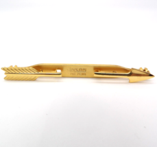 Vintage Anson Gold Tone Arrow Tie Bar Clip Clasp Hinged Archery Hunting - £9.16 GBP