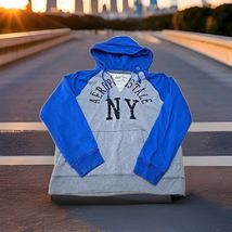 Aeropostale Y2K Hoodie Sweatshirt Mens Size XXL Gray Blue Skater Grunge - $33.66