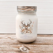 Pink Deer Floral Farmhouse Candle - £20.08 GBP+