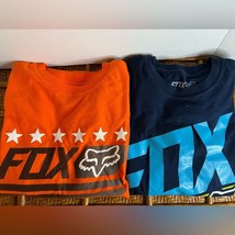 Fox Racing 2 tee’s(orange and blue) size Large youth. - $20.57