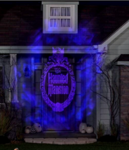 Gemmy Disney&#39;s Haunted Mansion Projector Logo Purple Light Animated Halloween - £46.90 GBP