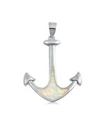 Bravo Jewel Lab Created Opal Sterling Silver Anchor Jewelry For My Wife ... - £37.88 GBP