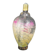 Vintage Figural Christmas Light Bulb Chinese Lantern Clear Glass paint wear Xmas - £7.79 GBP