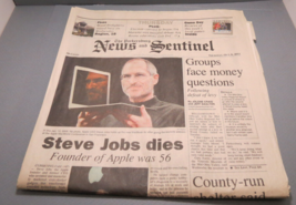 The Parkersburg News &amp; Sentinel Oct 6, 2011 WV Newspaper Steve Job Dies Cover - £18.25 GBP