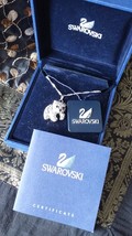 Vintage 1990-s Swarovsky Zircons Panda Pendant on Chain in Original Box - £87.99 GBP