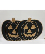 Isaac Mizrahi Halloween Pumpkin Beaded Placemats Centerpiece Chargers - $78.91 CAD