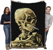 Vincent Van Gogh&#39;S Smoking Skeleton Blanket Is A Fine Art Gift Tapestry Throw - £61.11 GBP