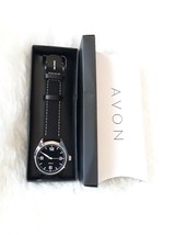 AVON Men&#39;s Everyday Casual Watch&quot; (Quartz movement / Strap Band) BLACK ~... - $14.49
