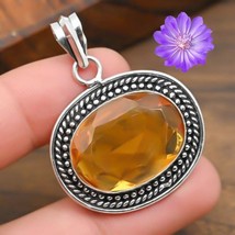 Wedding Gift For Her 925 Sterling Silver Natural Citirne Gemstone Pendant - £5.69 GBP