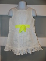 OshKosh  White W/Neon Yellow Lace Dress Size 2T Girl&#39;s NEW - $18.05