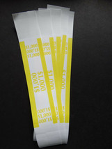 5 - Yellow $1,000 Cash Money Self-Sealing Straps Currency Bands - £0.95 GBP