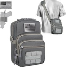 Dbtac Compact Gun Pouch W/Shoulder Strap | 3L Ccw Crossbody Travel, Arsenic Gray - £27.84 GBP