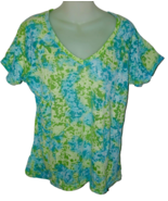 Everlast Blue Green Transparent Short Sleeve XL Top - $259.62 MXN