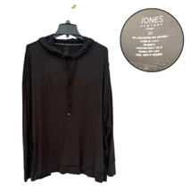 Jones New York Sport Men’s 2X Black Hoodie Jacket Drawstring Casual - $26.72