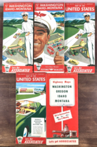 Vintage 1950s FLYING A Gas Station ROAD MAPS Lot of 5 Tidewater Veedol T... - $24.74