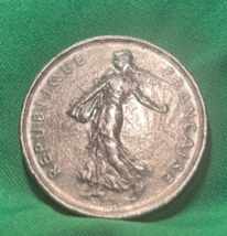 1971 France La Semeuse Kim French Sower Woman Old Large Silver 5 Francs Coin - £13.74 GBP