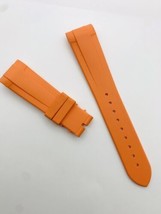 Tudor New 22mm Orange Rubber Strap/Band Curved Ends Without Clasp - $29.18