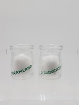 Vintage CREAMLAND ALBUQUERQUE NM Dairy Milk Creamer Mini Glass Bottle Jug - $234.54 MXN