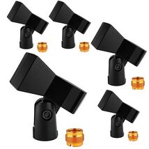 5 Core Microphone Clip Holder 5 Pieces with Screw Adapters 5/8 to 3/8 In... - $8.90