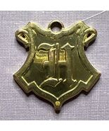 Hogwarts Crest Pendant Charm Gold Tone Harry Potter Loose 1”x1” - $12.56 CAD