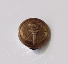 VTG Torch Of Knowledge Lapel Pin Domar G-I US Army Military Brass - $8.91