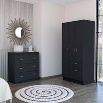 Cartagena Armoire &amp; Capri Dresser Set - Black - $694.99