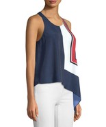 JOIE Edweina Asymmetric Tank Top In Dark Navy ( S ) - $175.89 CAD