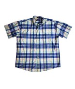 Pendleton Blue Plaid Short Sleeve 100% Cotton Shirt Size XL - €17,15 EUR