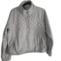 Kyodan Outdoor Popover Sweatshirt L Womens Grey Animal Print Long Sleeve... - $16.72