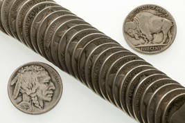 1923-S Buffalo Nickel Rolle IN Gut Sich Fein Zustand 40 Teile - £170.12 GBP