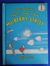Dr. Seuss And To Think That I Saw It On Mulberry Street 1964 Book Club E... - $364.70 MXN
