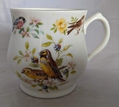 Vintage CROWNFORD Fine Bone China White Tea Cup Gold Trim England Birds  - £10.04 GBP