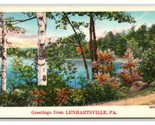 Generic Scenic Greetings Lenhartsville PA Pennsylvania Linen Postcard W20 - £2.33 GBP