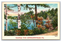 Generic Scenic Greetings Lenhartsville PA Pennsylvania Linen Postcard W20 - £2.29 GBP