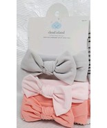 3 Pack Cloud Island Baby Girls&#39; Headwrap Bow One Size Gray/Pink/Coral - $12.29 CAD
