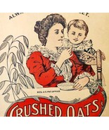 C1900 Mother&#39;s Crushed Oats Cereal Cardboard Advertisement Victorian E88J - €17,09 EUR