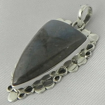 925 Sterling Silver Labradorite Handmade Necklace 18&quot; Chain Festive Gift PS-1919 - £32.83 GBP