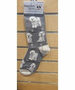 Happy Tails Bichon Frise Socks Pet Lovers One Size Fit Most - $12.82