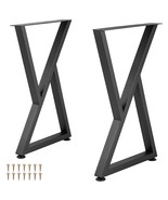 VEVOR Metal Table Legs, 28x18 inch Desk Legs, Set of 2, Heavy Duty Bench... - £84.13 GBP