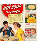 1951 Campbell&#39;s Soup Advertisement Vintage Hot Lunch Canned Foods DWYY3 - $35.02 CAD