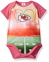 NFL Kansas City Chiefs Bodysuit Stadium Design Pink Size 0-3 Month Gerber - £11.98 GBP