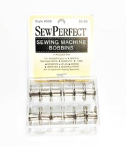 Lot of 10 Sew Perfect #506 12-Piece Metal Sewing Machine Bobbins in Reusable Box - $21.75