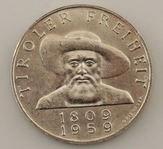 1959 Austria 50 Chelín Moneda de Plata En Bu Estado Km#2888 - $51.97