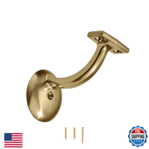 KHTUMEWARE 6pk Champagne Bronze Heavy Duty Hand Rail Bracket Stair Hardware - $40.23